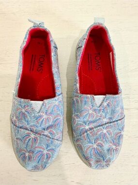 TOMS Fireworks Fourth of July Slip-On’s